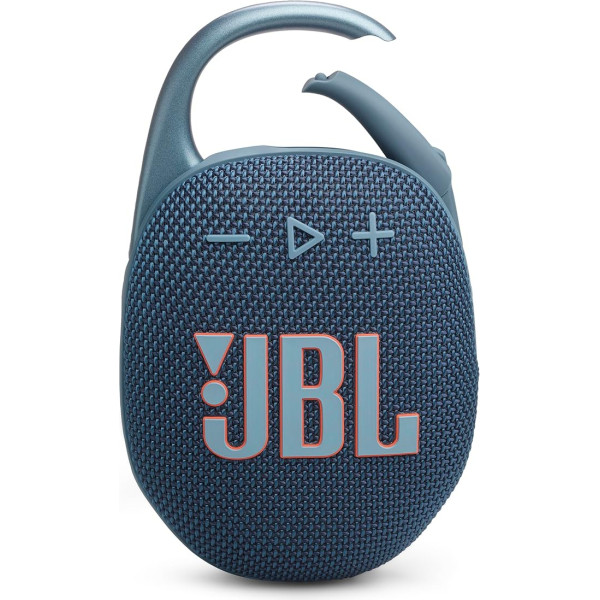 JBL Clip 5 in Blue - Portable Bluetooth Speaker Box Pro Sound, Deep Bass and Playtime Boost Function - Waterproof and Dustproof - 12 Hours Runtime