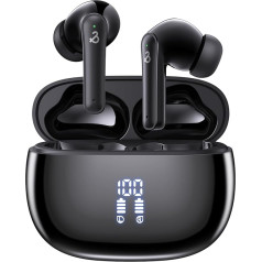 Bluetooth Kopfhörer, Kopfhörer Kabellos Bluetooth 5.3 mit 6 ENC Mikrofon, In Ear kopfhörer Bluetooth mit HiFi Stereo Tiefer Bass, Lärmminderung, 50Std Spielzeit, IPX8 Wasserdicht Ohrhörer LED-Anzeige