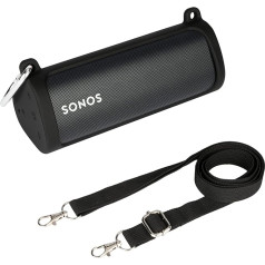 Khanka Silicone Case for Sonos Roam Portable Wireless Speaker with Shoulder Strap and Carabiner