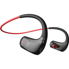 DACOM In-Ear Headphones Bluetooth IP7 Waterproof In-Ear Earphones Noise Cancelling Headphones Wireless Bluetooth Touch Control Bluetooth 5.0 Deep Bass for Running and Training (Red)