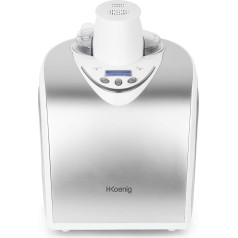 H.Koenig Professional Electric Ice Maker HF320 2 l 180 W Cooling Function Quick Preparation Ice Cream, Frozen Yoghurt and Sorbet, Silver