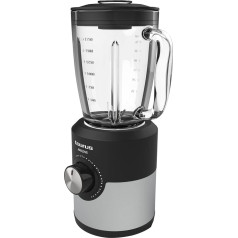 Taurus Amazing JB1200XC Blender 1200 W, 1.75 L Capacity, 6 Edges Stainless Steel Blades, 5 Speed Settings + Turbo, Glass Container with Scale