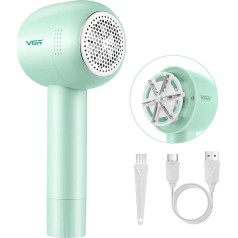VGR Electric Lint Remover - Battery Fabric Shaver with 6 Blades - Lint Remover for Clothes, Carpet, Sofa - Rechargeable - Pilling Brush Debobbler Defuzzer