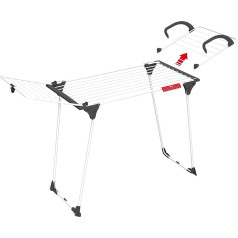 Vileda Premium 2in1 Clothes Rack 18 m Dry Line Length Double Use with Removable Blade