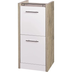 Schildmeyer Trento 133070 Base Cabinet 38 x 35 x 84 cm Glossy White / Wild Oak Decor