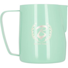 Barista Space Polished Silver Milk Jug optimal für Latte Art mit präziser Ausgusstülle, leicht und handlich, empfohlen von Weltmeistern – silverGreen - 600ml