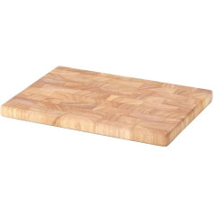 CONTINENTA® Premium Schneidebrett | Holzbrett Aus Edlem Gummibaum Stirnholz | Besonders Robust & Langlebig (30x21,5cm)