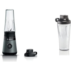 Bosch Hausgeräte VitaPower Series 2 Mini Blender MMB2111S, Mini High Speed Mixer & Bosch ToGo Bottle MMZBT01B, Smoothie ToGo Bottle 0