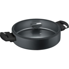 Berndes B.Green Aluminium Recycled Induction Frying Pan 28 cm Serving Pan Made from 100% Recycled Drinks Cans, Aluminium, Black