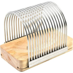 LICHENGTAI Manual Bread Cutter for Homemade Bread Loaf, Toast Cutting Machine, Toast Cutting Instructions with Crumb Drawer for Homemade Bread Cakes, Bagels