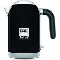 Kenwood kMix ZJX740BK Kettle, High-Quality Metal Housing in Stylish Design, Removable Stainless Steel Limescale Filter, Automatic Shut-Off, 360° Base, Capacity 1.7 Litres, 2200 Watt, Black