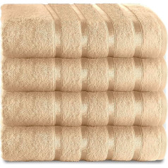 GC GAVENO CAVAILIA 500 GSM Bath Towels - Quick Dry Egyptian Cotton Towel Set - 4 Pack Highly Absorbent Towel for Bathroom - Washable Towels, Peach