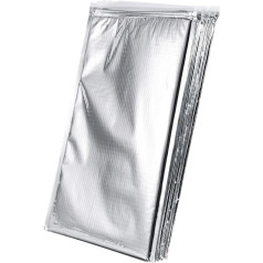 Keenso Picnic Aluminium Foil Insulated Bags, Pack of 5 Camping Food Storage Bags, Aluminium Foil Insulated Bags for Picnic, Lunch, Travel, Camping and Everyday Use (5 Pieces 25 x 30 cm)