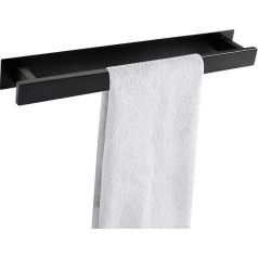 WJUAN Towel Holder Stainless Steel 40 cm Towel Holder Matte Black Towel Rail No Drilling Required Towel Holder Adhesive for Bathroom Wall