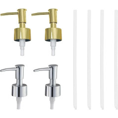 Mnixy Lotion Dispenser, Silver and Gold Lotion Dispenser, One Size 2 x Silver, 2 x Gold