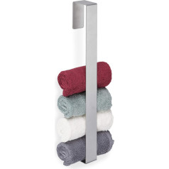 Relaxdays Towel Rail, 430 Stainless Steel, Self-Adhesive, Kitchen, Bathroom, Towel Rail without Drilling, HBT 45 x 4 x 6 cm, Silver, Pack of 1