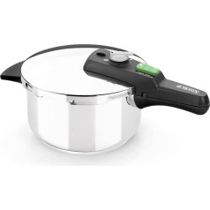 Monix Quick Pressure Cooker, Stainless Steel, Black, 4 Litre