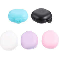 MILISTEN 5 x Travel Soap Box with Lid Portable Plastic Leakproof for Home Bathroom Outdoor Hiking Camping