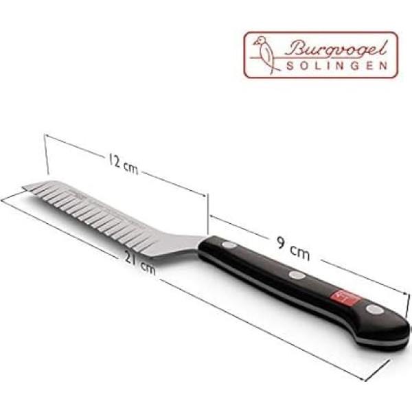 Burgvogel Solingen Comfort Line 6780.911.12.4 Sharp Coloured Cutting Knife Forged 12 cm Rustproof Dishwasher Safe Riveted Black High Quality