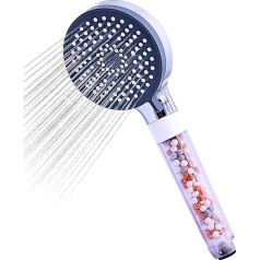 EauLite - High Quality Shower Head with Filter Balls - Wide Head Ultra Comfort - 3 Spray Modes for a Spa Experience - Removes Impurities and Chlorine