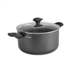 re:fresh 24 cm Saucepan with Lid - 5.2 L Capacity, Non-Stick Coating