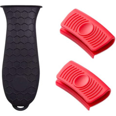 Silicone Pot Holder, Spespo Pan Handle Cover for Cast Iron Frying Pans and Grill Pan, 3 Pack