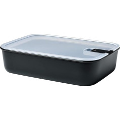 Mepal – Frischhaltedose EasyClip – Schüssel mit Deckel & Klickverschluss – Geeignet für Mikrowelle, Dampfgarer, Kühl- und Gefrierschrank – Luftdicht & auslaufsicher – 2250 ml – Nordic black
