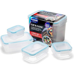 Addis Clip & Close Rectangle Food Storage Set, 5 Piece