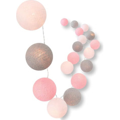 CREATIVECOTTON LED Fairy Lights with Cotton Balls, Including Timer and Dimmer