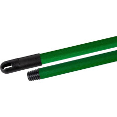 La Briantina Frosted Professional Laminated Metal Non-Slip Broom Handle Length 130cm Universal Thread Green