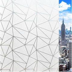 KROMAPOLIS PVC Window Film, Opaque, Self-Adhesive, Privacy Screen, Frosted Glass Film, Self-Adhesive Window Film, 90 x 200 cm