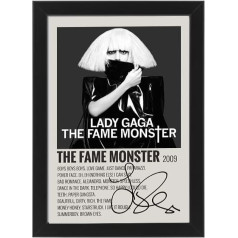 AllStarMedia Lady Gaga The Fame Monster Album Cover Signed Poster - A Signed Autograph Poster - LIMITED EDITION SIGNED PRINT FOR MUSIC FANS OR COLLECTORS UNFRAMED (A3)