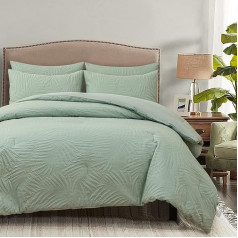 Duvet 200 x 200 cm, All-Year Duvet, Green Duvets, Quilt, Fluffy Microfibre Filling Cover, Soft Quilt Set, Summer Duvet, Quilted Seasonal Duvet, Winter Bedspread