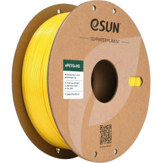 eSUN PETG Filament 1.75 mm, PETG+HS High Speed 3D Printer Filament, Dimensional Accuracy +/- 0.03 mm, 1 kg Spool (2.2 lbs) Speed PETG for 3D High Speed Printer, Plain Yellow