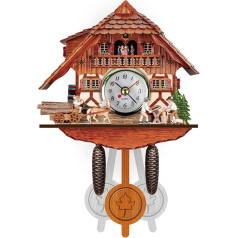 SANON Cuckoo Clock Wooden Cuckoo Clock with Pendulum for Living Room Bedroom