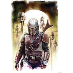 Komar Star Wars Wall Picture | Mandalorian Impaler | Decoration, Poster, Art Print | Size 50 x 70 cm | WB-SW-016-50x70