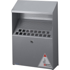 Durable Wandascher Metall mit Überdach, 4 Liter, silber, 333423