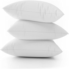 NATURECA Set of 3 Cushion 45 x 45 cm Sofa Cushions with Filling and Cover Microfibre with Zip, Decorative Cushion with Filling, Cushion Filling Pillow Washable at 60 Degrees