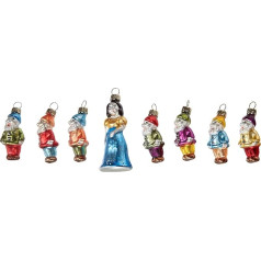 Oberfränkische Glas Snow White and the 7 Dwarfs Christmas Tree Decoration