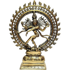 eSplanade Natraj Brass Idol Sculpture Shiva Statue - Nataraj The Lord of Dance Natrajan (17