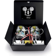 Disney Walt wmset/23 Mug Sweet Love and Mat Set, Porcelain, Green, 4 Units