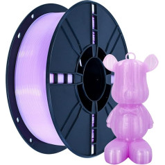 PLA Plus (PLA+) Transparent 3D Filament 1.75 mm 3D Printing Filament, Transparent, Dimensional Accuracy +/- 0.02 mm 1 kg Spool (2.2 lbs) 3D Printer Filament, Purple Transparent