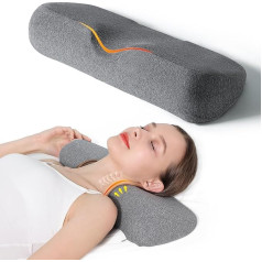 RESTCLOUD Cervical Neck Pillow for Sleeping, Memory Foam Pillow, Neck Roll for Stiff Neck Pain Relief, Neck Support Pillow, Cervical Pillow for Pain Relief, Sleeping Bed Pillow
