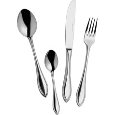 Mulex Boston Cutlery Set, Stainless Steel, 18/0 Nickel-Free, 30-Piece