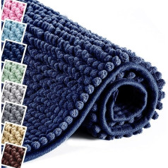 Persiano Bathroom Rug Non Slip Soft Absorbent Non Slip Chenille Modern Washable Machine Washable Dryer (Royal Blue, 60x90cm)