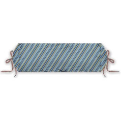 [W2023/02] Decorative Cushion Flirting Birds Roll Cushion Blue UV 22 x 70 cm
