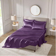 Madison Park Essentials Satin Sheet Set, Luxurious and Silky with Natural Shine, Premium 16