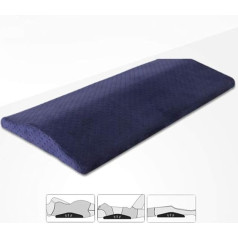 Ecloud Shop® Sleeping Pillow, Memory Foam Neck Pillow, Back Lumbar Support, Multifunctional Pillow for Lower Back, Comfortable to Lie (Blue)