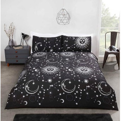 Rapport Celestial Duvet Cover Set, Black, Double