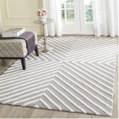Safavieh Diamond Rug for Living Room Dining Room Bedroom - Cambridge Collection Short Pile Silver and Ivory 3ft x 5ft